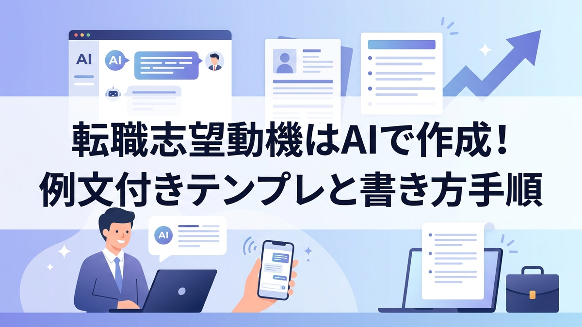 転職志望動機はAIで作成！例文付きテンプレと書き方手順